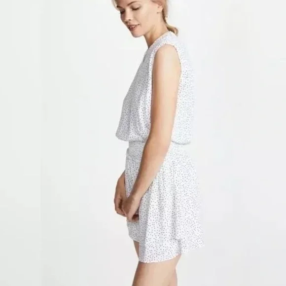 RAILS Angelina White Mini Dress with Black Stars. - Picture 3 of 14